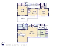 【埼玉県/川口市在家町】川口市在家町 新築一戸建て 間取り図