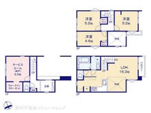 【埼玉県/戸田市喜沢】戸田市喜沢1丁目 新築一戸建て 間取り図
