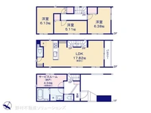 【埼玉県/戸田市中町】戸田市中町1丁目 新築一戸建て 間取り図
