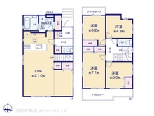【埼玉県/川口市大字新堀】川口市大字新堀 新築一戸建て 間取り図