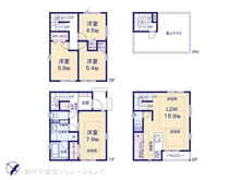 【埼玉県/川口市末広】川口市末広3丁目 新築一戸建て 間取り図