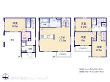 【埼玉県/川口市西青木】川口市西青木3丁目 新築一戸建て 間取り図