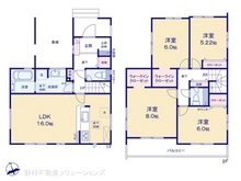 【埼玉県/川口市大字木曽呂】川口市大字木曽呂 新築一戸建て 間取り図