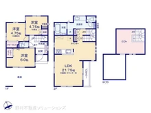 【埼玉県/川口市坂下町】川口市坂下町2丁目 新築一戸建て 間取り図