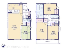 【埼玉県/川口市坂下町】川口市坂下町2丁目 新築一戸建て 間取り図
