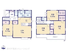 【埼玉県/川口市芝中田】川口市芝中田2丁目 新築一戸建て 間取り図