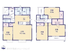 【埼玉県/川口市芝中田】川口市芝中田2丁目 新築一戸建て 間取り図