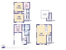 【埼玉県/川口市幸町】川口市幸町1丁目 新築一戸建て 間取り図