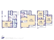 【埼玉県/川口市領家】川口市領家2丁目 新築一戸建て 間取り図