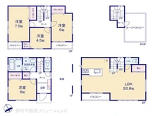 【埼玉県/川口市芝塚原】川口市芝塚原2丁目 新築一戸建て 間取り図