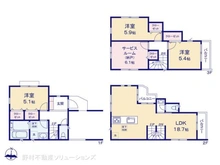【埼玉県/川口市大字小谷場】川口市大字小谷場 新築一戸建て 間取り図