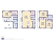 【埼玉県/川口市西川口】川口市西川口2丁目 新築一戸建て 間取り図