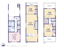 【埼玉県/川口市並木】川口市並木2丁目 新築一戸建て 間取り図