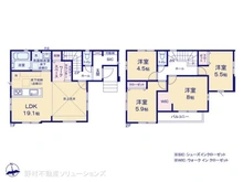 【埼玉県/川口市芝富士】川口市芝富士1丁目 新築一戸建て 間取り図