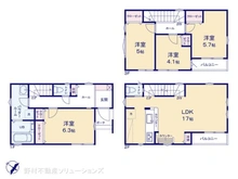 【埼玉県/川口市柳崎】川口市柳崎3丁目 新築一戸建て 間取り図