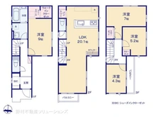 【埼玉県/川口市北原台】川口市北原台1丁目 新築一戸建て 間取り図
