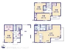【埼玉県/川口市西青木】川口市西青木3丁目 新築一戸建て 間取り図