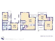 【埼玉県/川口市芝下】川口市芝下3丁目 新築一戸建て 間取り図