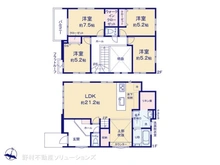 【埼玉県/川口市大字榛松】川口市大字榛松 新築一戸建て 間取り図