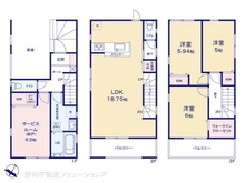 【埼玉県/川口市鳩ヶ谷本町】川口市鳩ヶ谷本町2丁目 新築一戸建て 間取り図