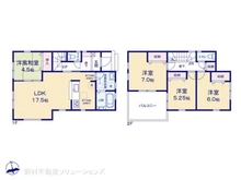 【埼玉県/川口市上青木】川口市上青木2丁目 新築一戸建て 間取り図