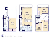 【埼玉県/川口市芝中田】川口市芝中田2丁目 新築一戸建て 間取り図