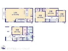 【埼玉県/川口市青木】川口市青木4丁目 新築一戸建て 間取り図