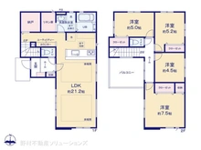 【埼玉県/川口市中青木】川口市中青木2丁目 新築一戸建て 間取り図