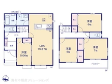 【埼玉県/川口市鳩ヶ谷本町】川口市鳩ヶ谷本町2丁目 新築一戸建て 間取り図