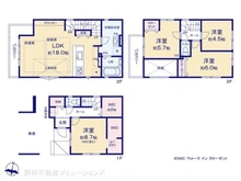 【埼玉県/川口市青木】川口市青木3丁目 新築一戸建て 間取り図