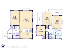 【埼玉県/川口市南鳩ヶ谷】川口市南鳩ヶ谷7丁目 新築一戸建て 間取り図
