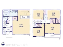 【埼玉県/川口市鳩ヶ谷本町】川口市鳩ヶ谷本町3丁目 新築一戸建て 間取り図