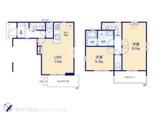 【埼玉県/川口市南鳩ヶ谷】川口市南鳩ヶ谷1丁目 新築一戸建て 間取り図