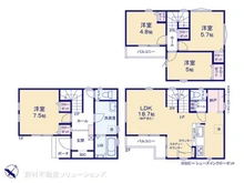 【埼玉県/川口市柳崎】川口市柳崎3丁目 新築一戸建て 間取り図