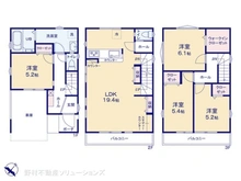 【埼玉県/川口市柳崎】川口市柳崎3丁目 新築一戸建て 間取り図
