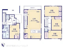 【埼玉県/川口市坂下町】川口市坂下町1丁目 新築一戸建て 間取り図