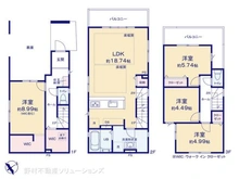 【埼玉県/川口市坂下町】川口市坂下町1丁目 新築一戸建て 間取り図
