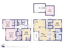 【神奈川県/川崎市高津区梶ケ谷】川崎市高津区梶ケ谷3丁目 新築一戸建て 間取り図