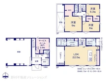 【神奈川県/川崎市高津区二子】川崎市高津区二子3丁目 新築一戸建て 間取り図