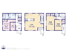 【神奈川県/川崎市高津区新作】川崎市高津区新作6丁目 新築一戸建て 間取り図