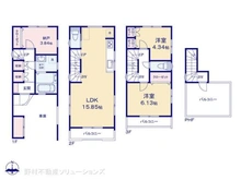 【神奈川県/川崎市高津区新作】川崎市高津区新作6丁目 新築一戸建て 間取り図