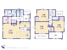 【神奈川県/川崎市高津区子母口】川崎市高津区子母口 新築一戸建て 間取り図