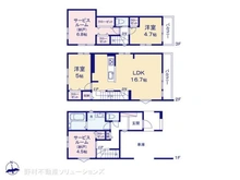 【東京都/大田区東蒲田】大田区東蒲田1丁目 新築一戸建て 間取り図