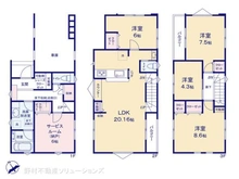 【東京都/大田区西蒲田】大田区西蒲田1丁目 新築一戸建て 間取り図