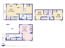 【東京都/大田区中央】大田区中央3丁目 新築一戸建て 間取り図