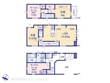 【東京都/大田区西蒲田】大田区西蒲田2丁目 新築一戸建て 間取り図