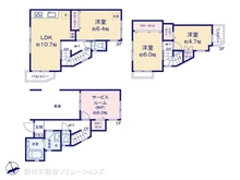【東京都/大田区多摩川】大田区多摩川2丁目 新築一戸建て 間取り図