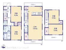 【東京都/江戸川区松島】江戸川区松島1丁目 新築一戸建て 間取り図