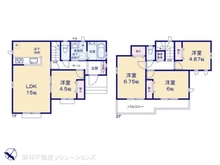 【東京都/府中市四谷】府中市四谷4丁目 新築一戸建て 間取り図