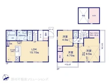 【東京都/府中市白糸台】府中市白糸台3丁目 新築一戸建て 間取り図